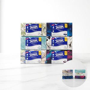 템포 휴지 갑티슈 프리미엄 4겹 화장지 100매입 12개