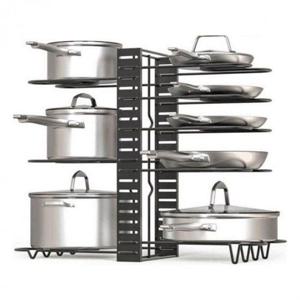 주방 싱크대 냄비 후라이팬 뚜껑 정리 선반 거치대 다용도 수납랙 WFLQWAA