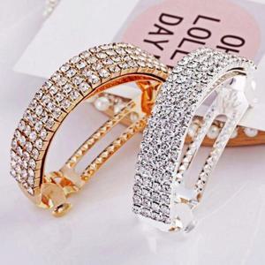 반묶음 올림머리 화려한 반달 큐빅 헤어핀 머리핀 WE4ABC6