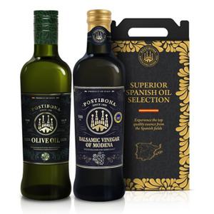 [선물포장] 포스티보나 엑스트라버진 올리브유 500ml 발사믹 식초 500ml