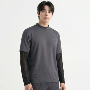 [파라고나] 남성 냉감 쿨 반폴라 티셔츠 일체형 쿨토시 A26T212