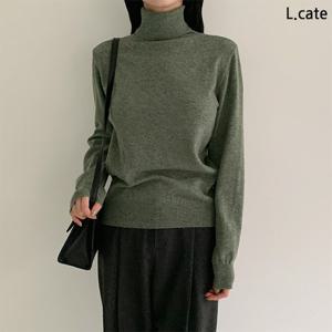 엘케이트 여자 니트 LRT3426 여성 캐시미어 베이직 폴라 티셔츠