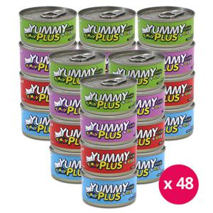 야미야미 플러스 고양이캔 48개 4종혼합 부드러운젤리