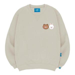 엘라모 기모M 큐티애니멀프렌즈 맨투맨 남녀공용 빅사이즈 S~4XL