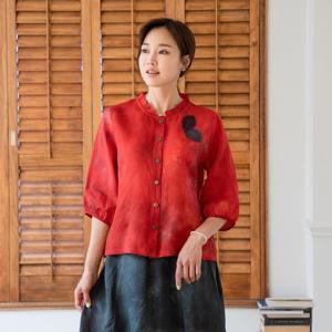 엄마옷 마담4060 여름생활한복에코인견상의-QKC2404017-