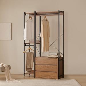 [삼익가구]그로버 철제 드레스룸 시스템 옷장 1200 세트(A타입)