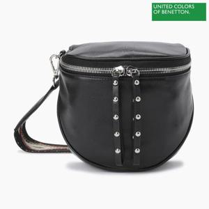 [베네통]베네통 소가죽 자카드 끈 크로스 백 BCBGA1411_BK