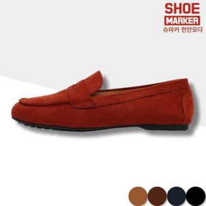 [슈마커]스웨이드 페니 로퍼 메이플 HA23303 여성단화 여성구두 레드브라운_CA