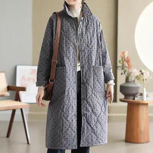 [몽벨리즈]도트다이아퀼팅패딩롱코트 mde2302500