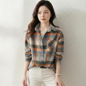 아웃포켓체크카라셔츠_S6ASH002C