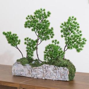 스칸디아모스 공기정화식물 센터피스 솔가지 35cm 인테리어 천연 이끼 장식 소품 테이블플랜테리어