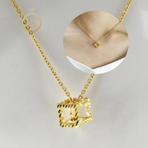 24k순금 스퀘어 사각 컷팅 목걸이 메달 펜던트 1.875g