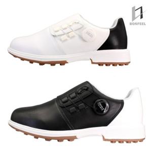 본필 남성 천연소가죽 발편한 배색 캐주얼 골프화 BG2B931