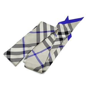 버버리 스키니 체크 실크 스카프 라이큰 8088138