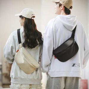 [HYIK0115_4B]허리색 가죽 캐쥬얼 허리가방 맨스백 대학생