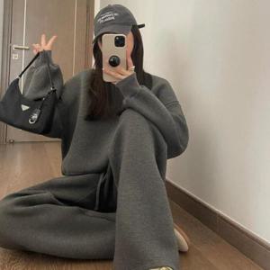 제로투올샵 / 여성용 봄가을 패션 운동복 세트 트레이닝세트 여성 트레이닝복 딥 그레이