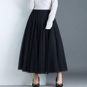 [에이치플러스몰]여성 롱스커트 샤스커트 하객룩 데이트룩 봄가을