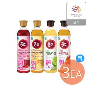 청정원 저당홍초 900ml 4종 (석류히비스커스,유자캐모마일,레드애플,레몬라임) 3개 골라담기