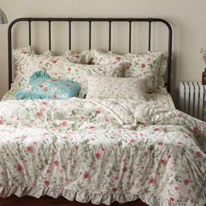 지베딩 플로라 워싱 순면 60수 봄/가을/겨울 차렵 이불 베개 세트 S