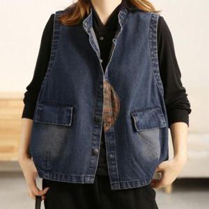 [디애이치]신상 여성 데님 베스트 조끼