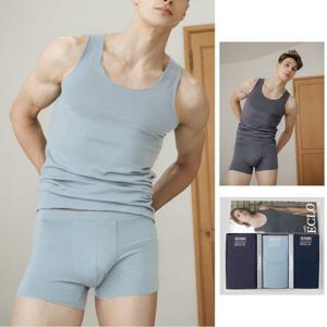 모달스판 남성 런닝 3매입세트 슬림봉제 부드러운 슬림핏 런닝