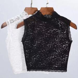 [오노마] ONM 레이스 목폴라 이너나시 민소매 폴라티 터틀넥 반목