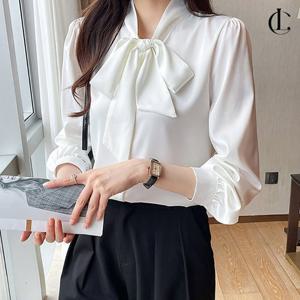 엘케이트 여성 블라우스 리본 타이 쉬폰 블라우스 LYT117