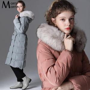 [모리모리스][모리모리스] 천연폭스퍼 사이드지퍼 패딩 코트