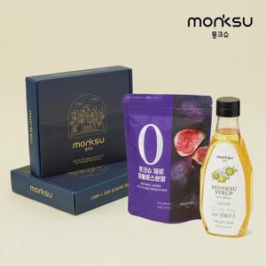 [선물포장][몽크슈] 알룰로스 선물 세트_액상530g+제로분말350g
