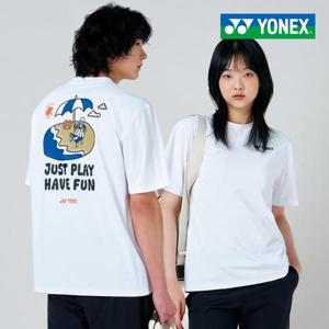 요넥스 251TS041U WH 남성 여성 티셔츠 반팔 오버핏