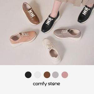 [컴피스톤]7cm 키높이 양가죽 밸런스힐 스니커즈