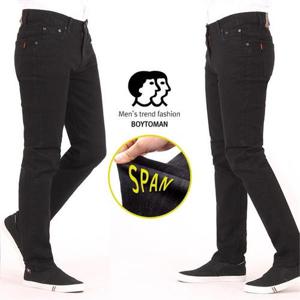 [보이투맨]NBN706 남성 워싱 스판 일자 청바지 블랙진 봄 가을