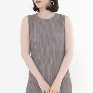 [애비뉴투지]엄마옷 메르시 국내산 플리츠 여성 여름 나시 민소매 롱 원피스 O07124 50대 60대 중년여성..