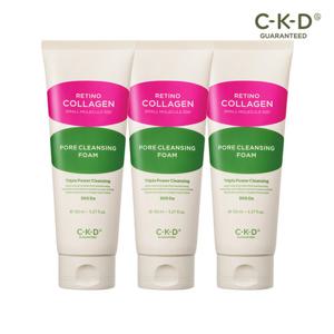 CKD 레티노콜라겐 저분자 300 모공 클렌징폼 150ml 3개