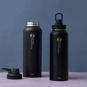 리벤스 트래블 보온보냉 스텐 보틀 텀블러 1200ml (블랙) 2P