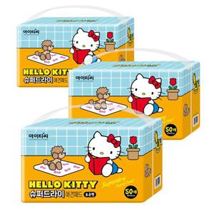 헬로키티 슈퍼드라이 애견패드 표준형(50매)X3팩
