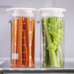 [리본제이]듀오 보틀 내열유리 물병 밀폐용기 700ml x 2P / 밀프렙 샐러드보틀 유리병 캐니스터