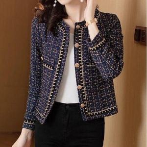 [끌레아]니모퀄트 트위드 자켓 가을 겨울 중년 여성 하객룩 노카라 재킷 엄마 상의 봄 점퍼 아우터