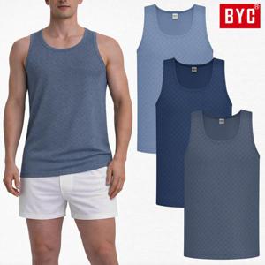 [BYC]BYC 남자런닝 순면 민소매 나시 런닝구 아빠 유색 메리야스 3종 세트