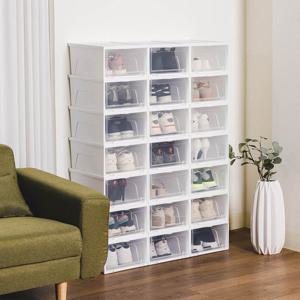 아이리스 투명/화이트 슈즈박스 NSB-M340 4개입