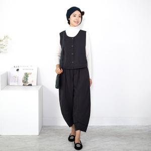 엄마옷 면꽃잎 생활한복바지조끼세트 KD309213 중년여성/50대/60대/마담/빅사이즈/할머니옷