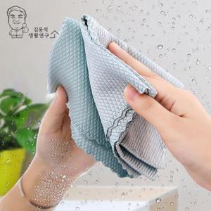 주방용품 실크 유리닦이 행주 10P 물자국없는 극세사 주방용품
