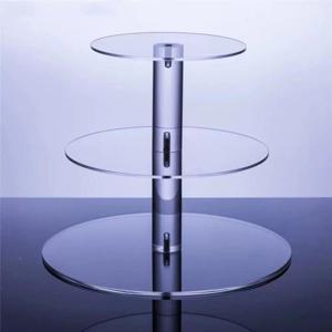 3단 투명 케이크 스탠드 아크릴 디저트 트레이 받침대 플레이팅 접시 케ㅇ