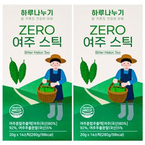 하루나누기 ZERO 여주 스틱 여주즙 바나바잎 함유 20gX14포 2박스