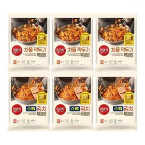 [CJ제일제당]햇반 쿡반 스팸김치볶음밥440g x3 + 차돌깍두기볶음밥410g x3