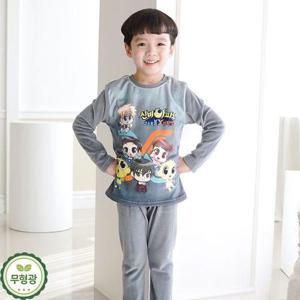 [토토와모모]유아 남아 겨울 수면 잠옷 밍크 신비아파트 스페이스