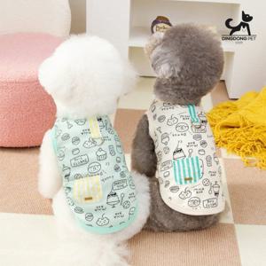 딩동펫 반려동물 디저트 하네스 포켓 나시 티셔츠
