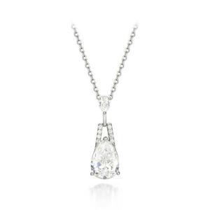 [가이거] 볼드 큐빅 포인트 목걸이 GISVNN025