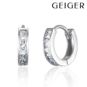 [가이거] 스퀘어 큐빅 원터치 실버 귀걸이 GISVEE131