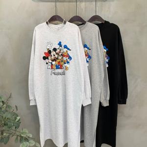 씨샵인더룸 / 시고 Disney 라이센스 미키프렌즈 프린팅 트임 긴팔 원피스 3color